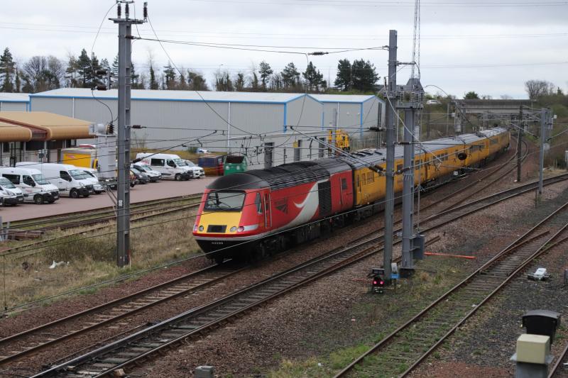 1Q24: 43299 on the rear with 43062 on 1Q24 10.37 Heaton T & RSMD to Newcastle via Glasgow passing Portobello Jct on 29/03/2021 Photo of 1Q24