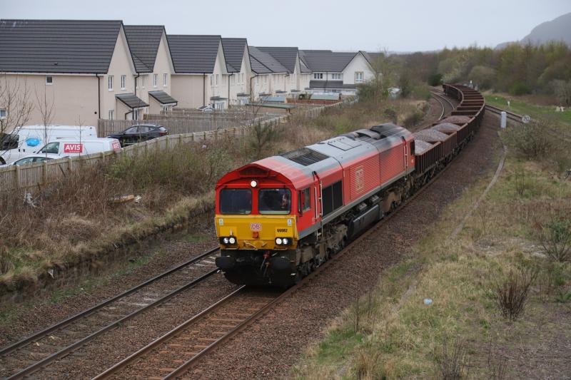 6S50: 66082 on 6S50 Carlisle NY to Millerhill at Niddrie west Jct on 31/03/2021 Photo of 6S50