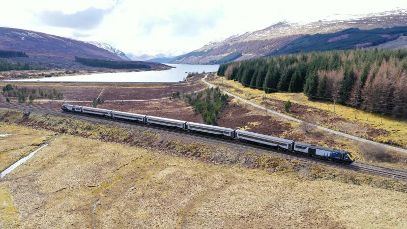 Derailed HST: Drone shot of derailed HST, 43015 and 43012. Photo of Derailed HST