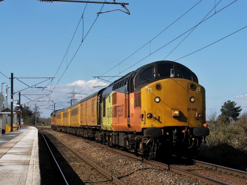 37116: 37116 leading 37421 into Millerhill on Carlisle-Mossend Photo of 37116