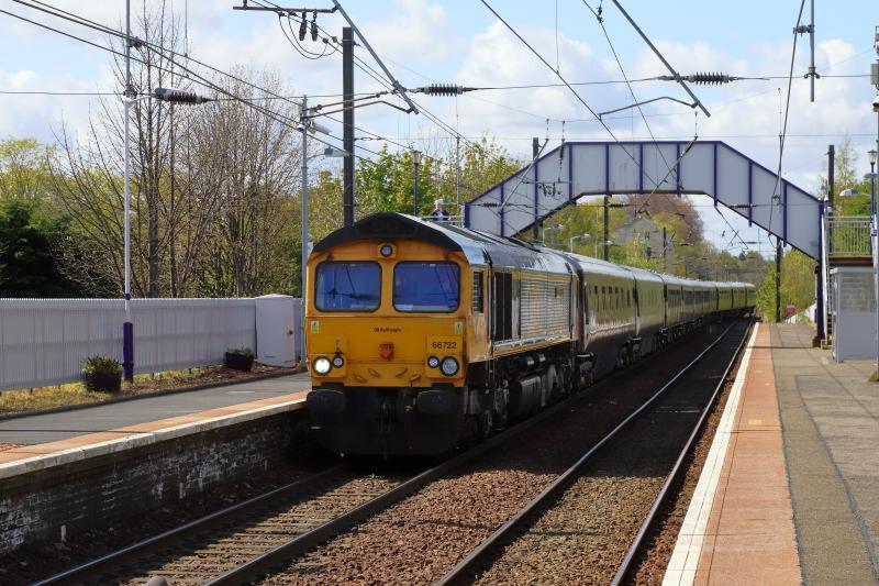 5Z78: 66722 on 5Z78 10.28 Hamilton to Hamilton at Slateford on 30/04/2021 unfortunately the Sun was out. Photo of 5Z78