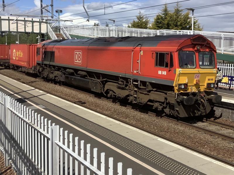 Class 66: Class 66 66149 through Camelon on Tees Docks to Grangemouth on Monday 19th May 2021 Photo of Class 66