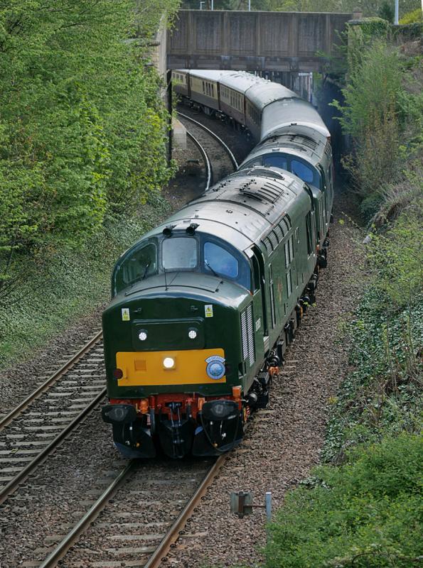 Aberdour 37s: 37667 leads 37521 through Aberdour with LSL's charter from Dingwall to Corbridge on 11 May 2021. Photo of Aberdour 37s