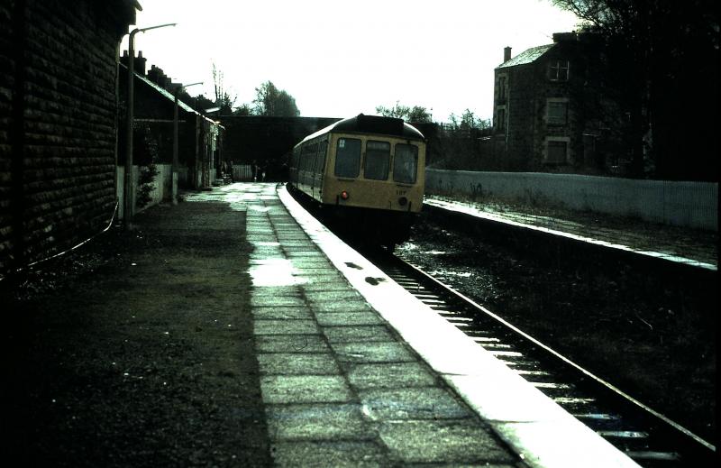 Kilmacolm: Taken on penulimate day of passenger service - 7th January 1983. Photo of Kilmacolm