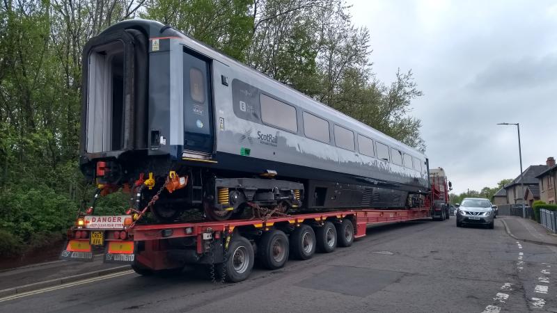Photo of 42029 being delivered to Steele's 