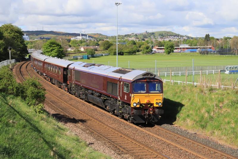 5B79: 66746 on 5B79 06.55 Hamilton to Craigentinny T & RSMD passing Peffermill Playing Fields on 19/05/2021 Photo of 5B79