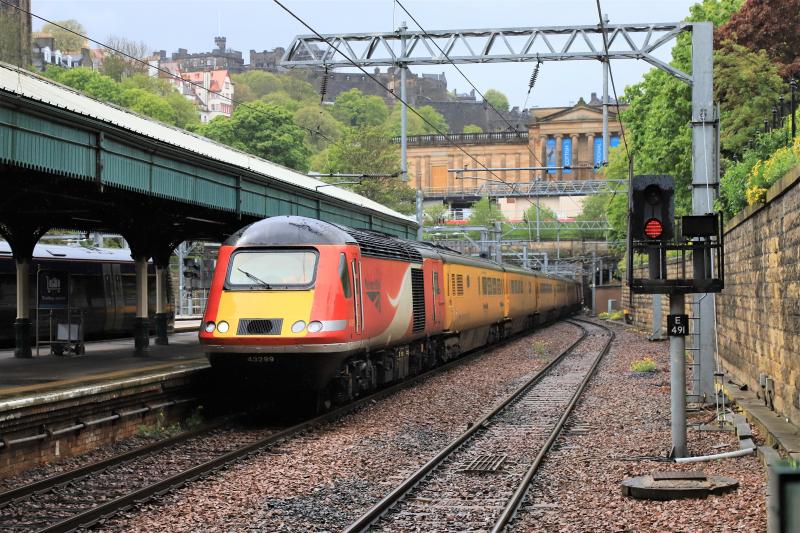 1Q24 or 1Q26: 43299 + 43290 on 1Q?? 06.13 Derby RTC to Edinburgh via Glasgow Central arriving in Platform 19 Waverley on 25/05/2021 Photo of 1Q24 or 1Q26