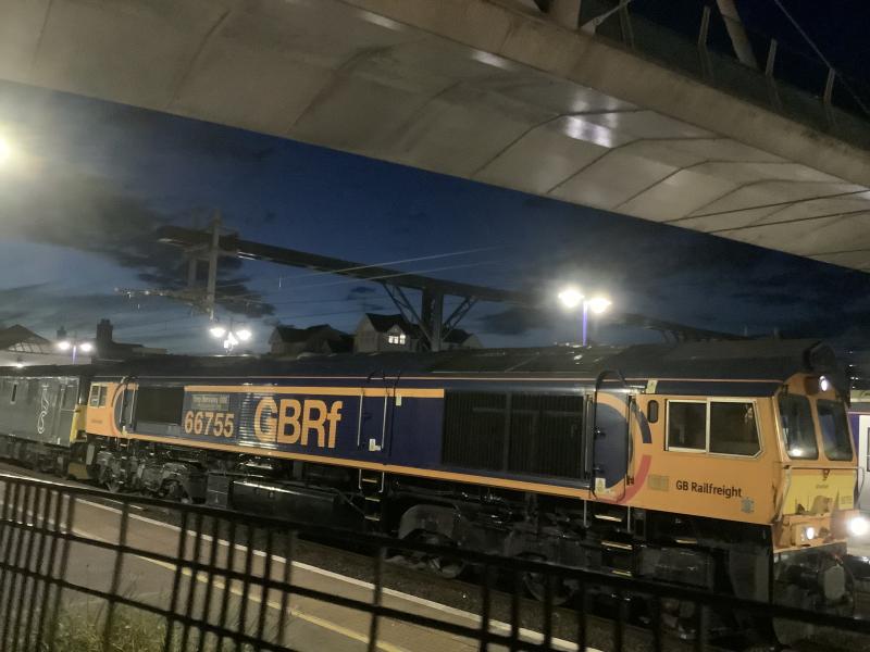 66755 Caledonian sleeper: Class 66 66755 at Stirling on Caledonian sleeper with 73971 on Sunday 6/06/2021 Photo of 66755 Caledonian sleeper