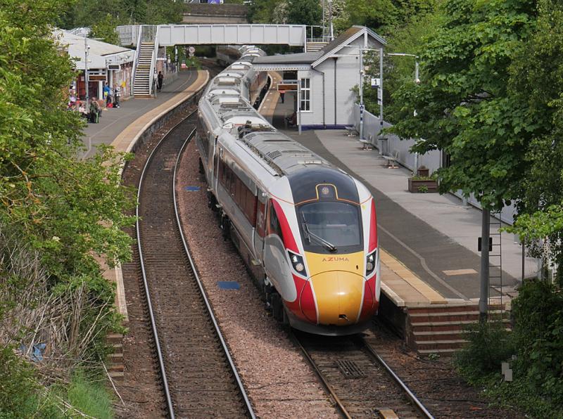 Inverkeithing 800: LNER Azuma 800109 calls at Inverkeithing with the 09.52 from Aberdeen to Kings Cross on 7 June 2021. Photo of Inverkeithing 800