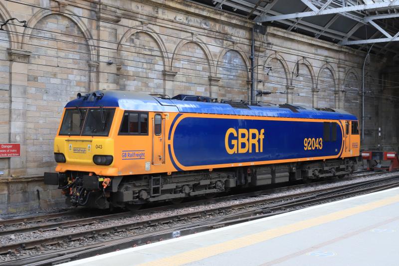 92043: 92043 in GBRf livery in the South Loop Siding at Waverley on 11/06/2021 Photo of 92043