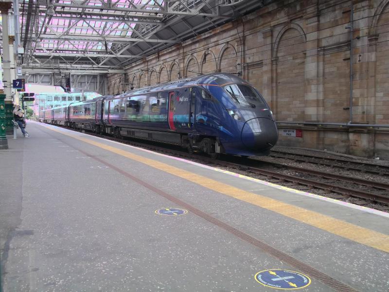 802303 at Edinburgh Waverley: Hull trains Paragon 802303 arrives at Edinburgh Waverley with a staff training run from Tyne Yard on 23rd June 2021. Photo of 802303 at Edinburgh Waverley