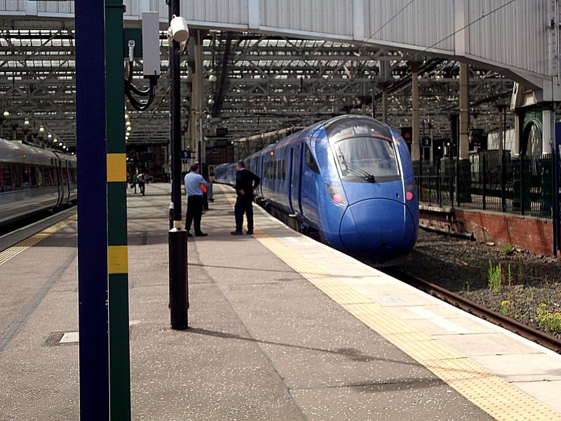 803002 at Edinburgh Waverley: Yet to be fitted out and branded, East Coast trains 803002waits at Edinburgh Waverley with a Mileage Accumulation and staff training run from Darlington on 23rd June 2021. Photo of 803002 at Edinburgh Waverley