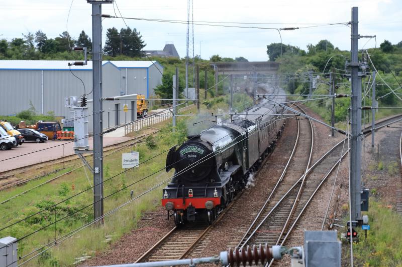 60103: 60103 on the rear of 5Z72 13.07 Edinburgh to Joppa Straight stopped on the Up mainline at Portobello Jct before entering Joppa Straight which is on the left of the train on 25/06/2021 Photo of 60103