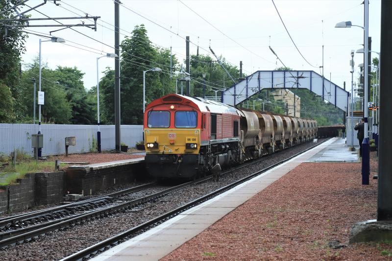 6S50: 66130 on 6S50 12.11 Carlisle N.Y. to Millerhill passing through Slateford station on 05/07/2021 Photo of 6S50