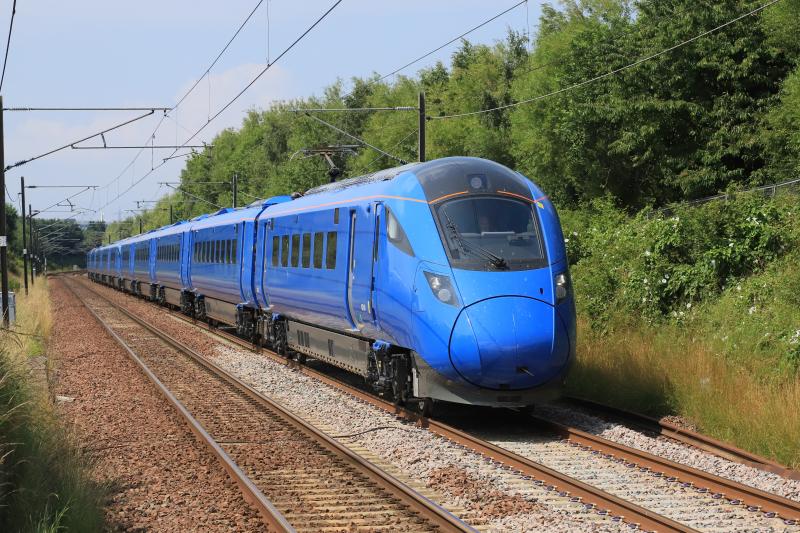 5Q68: 803001 + 803002 on 5Q68 14.09 Edinburgh to Darlington approaching Musselburgh Station on 12/07/2021 Photo of 5Q68
