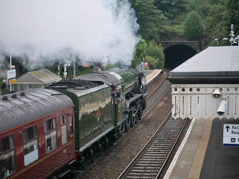 Queensferry Tornado: 60163 Tornado speeds through North Queensferry with the morning SRPS 'Forth Circle on 15 August 2021. Photo of Queensferry Tornado