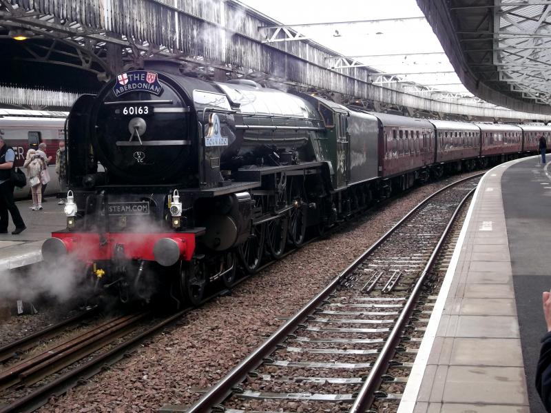60163 at Aberdeern: 60163 Tornado has arrived at Aberdeen with a Charter service from Glasgow Central on 21st August 2021. Photo of 60163 at Aberdeern