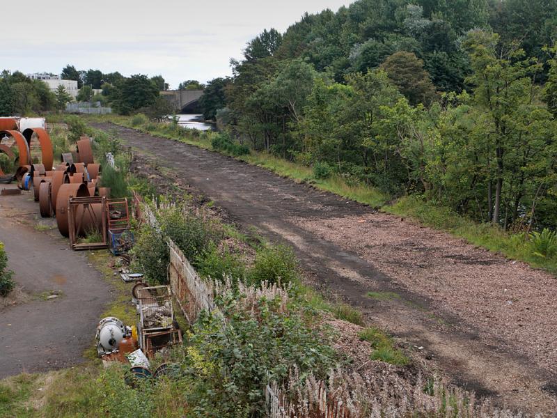 Levenmouth clearance: Looking towards the sea. The trackbed of the Methil branch has been cleared to double track width at this point. 22 September 2021. Photo of Levenmouth clearance