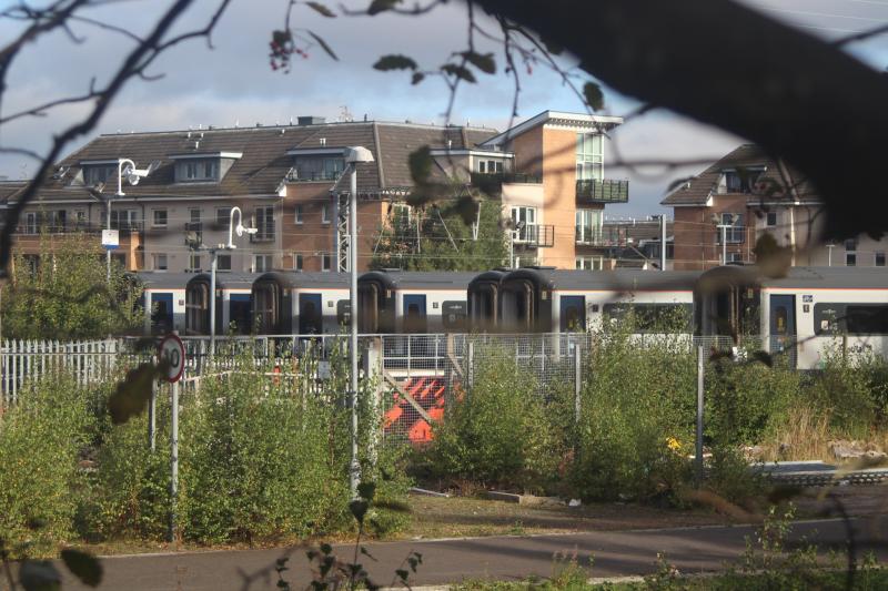 Stored at Slateford: Inter7Cities coaches, refurbished but not in use, seen stored at Slateford on 25.9.21. This is the view from the south-east, through the fence and across the spur from Slateford Junction to Craiglockhart. Photo of Stored at Slateford