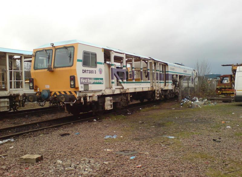 08 Tamper stabled at Rutherglen OTP Depot: 73803 Plain Line Tamper stabled at Rutherglen OTP Depot (12.12.07) Photo of 08 Tamper stabled at Rutherglen OTP Depot