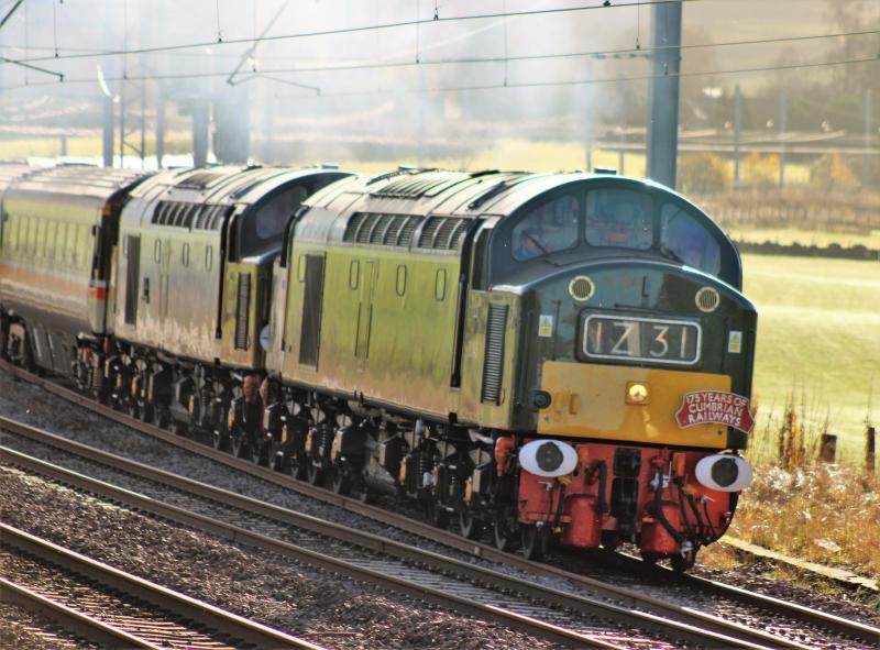 double scotch: LSL's immaculate D213/345.with the Crewe Edinburgh excursion . Photo of double scotch
