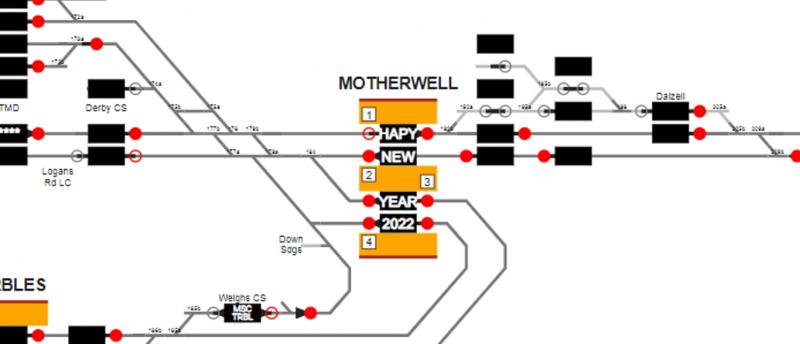 Motherwell New Years Celebration: A rather clever way to signal in the arrival of 2022 from Traksy. Photo of Motherwell New Years Celebration