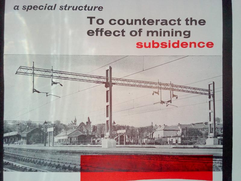 Trade publication advert featuring Milngavie: An advert from a 1960 trade magazine featuring Milngavie station, showing the now gone platform 3. Close-up of photograph. Photo of Trade publication advert featuring Milngavie