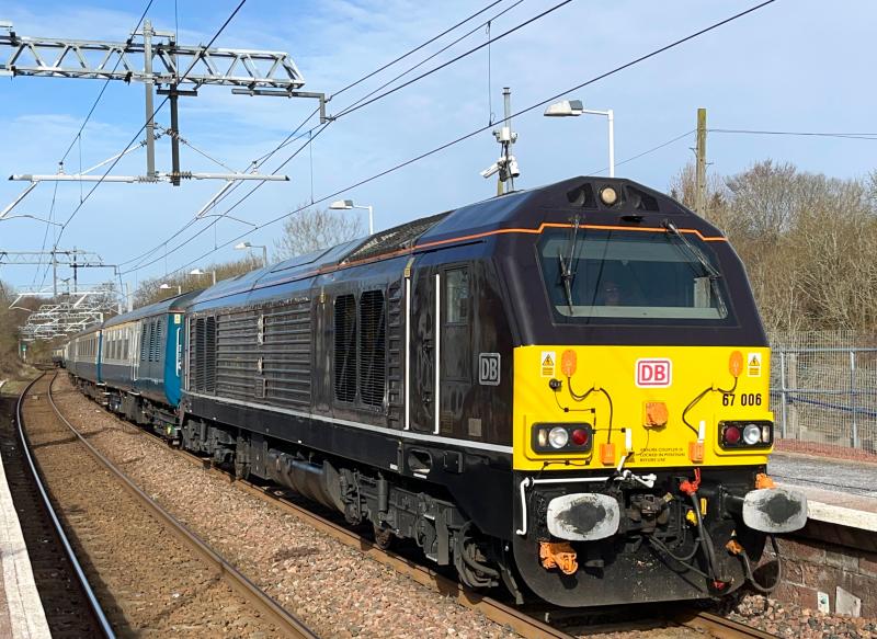 Sovereign Slither: Royal Train liveried DB Cargo 67006 Photo of Sovereign Slither