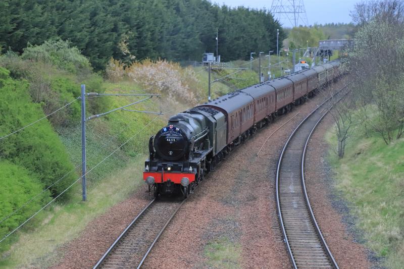 5Z29 Northbound at Brunstane: 46115 on 5Z29 16.34 Stirling to Joppa Straight passing Brunstane Station Northbound on 24/04/2022 Photo of 5Z29 Northbound at Brunstane