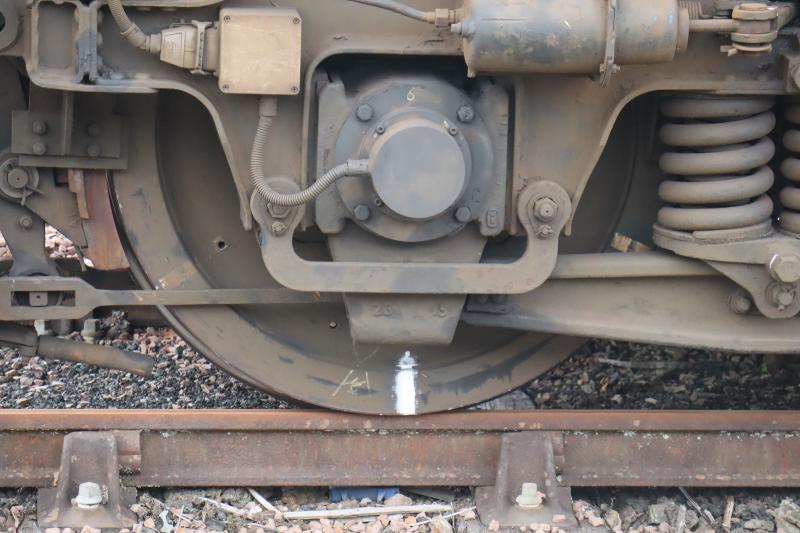 37219 - Wheel : Close up of a wheel of 37219. Taken at Crianlarich today.Loco currently currently unable to move by rail as it has detached tyres on some wheels. Photo of 37219 - Wheel