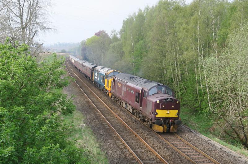 1Z36 37685 + 37403: To Kyle of Lochalsh......thru Luncarty Photo of 1Z36 37685 + 37403