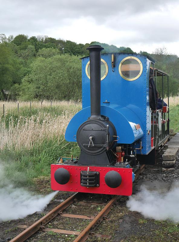 Lathalmond steam: New build replica Bagnall 0-4-0ST 'Big Dave' in passenger service at Lathalmond Railway Museum, north of Dunfermline. 22 May 2022. Photo of Lathalmond steam