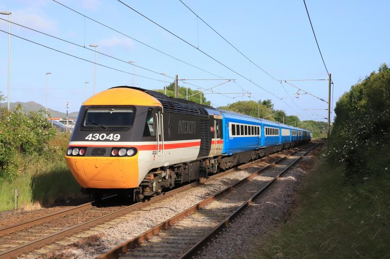 1Z76: 43049 on the rear with 43046 on 1Z76 05.27 Darlington to Oban passing through Musselburgh Station on 18/06/06/2022. Photo of 1Z76