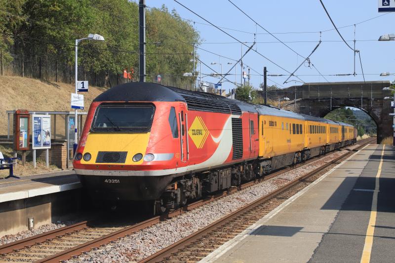 1Q23: 43251 on the rear with 43290 on 1Q23 09.28 Darlington S.S. to Newcastle at Musselburgh on 18/07/2022 Photo of 1Q23