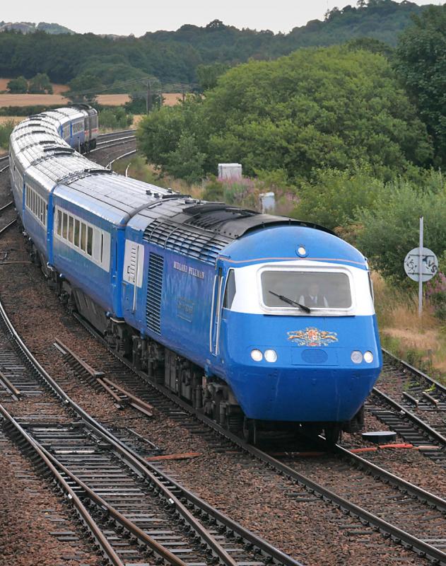 Inverkeithing Pullman: The Midland Pullman, powered by 43046 and 43049, pass Inverkeithing East Junction with an excursion from Dundee to York on 30 July 2022. Photo of Inverkeithing Pullman