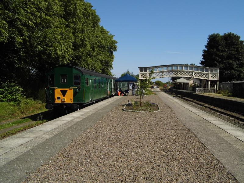 Class 205 1132 13/08/22: Class 205 Thumper 1132 at Bridge of Dun during the Caledonian Railway diesel gala. The unit was started and cranked up a few notches on request at 1330. This unit comprises cars 60150 and 60831. Photo of Class 205 1132 13/08/22