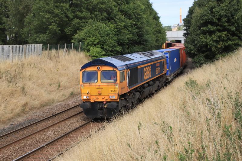 4S69: 66761 on 4S69 06.48 Tees Dock to Elderslie passing Peffermill Playing Fields on 02/09/2022 Photo of 4S69
