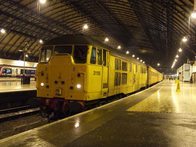 31105 in Glasgow Queen Street on 4Q50: 31105 works the Ultrasonic Test Train Photo of 31105 in Glasgow Queen Street on 4Q50