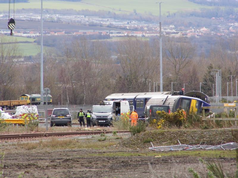 321402 Millerhill 210223: The staged event at Millerhill involving 321402 took place on 210223. Emergency services were in attendance. Photo of 321402 Millerhill 210223