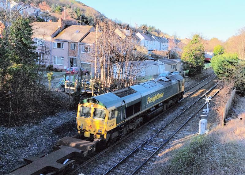 4S60: 66531 passing Blackford (Sub) working 4S60 21.16 London
Gateway to Coatbridge WCML diversion. 08.03.2023. Photo of 4S60