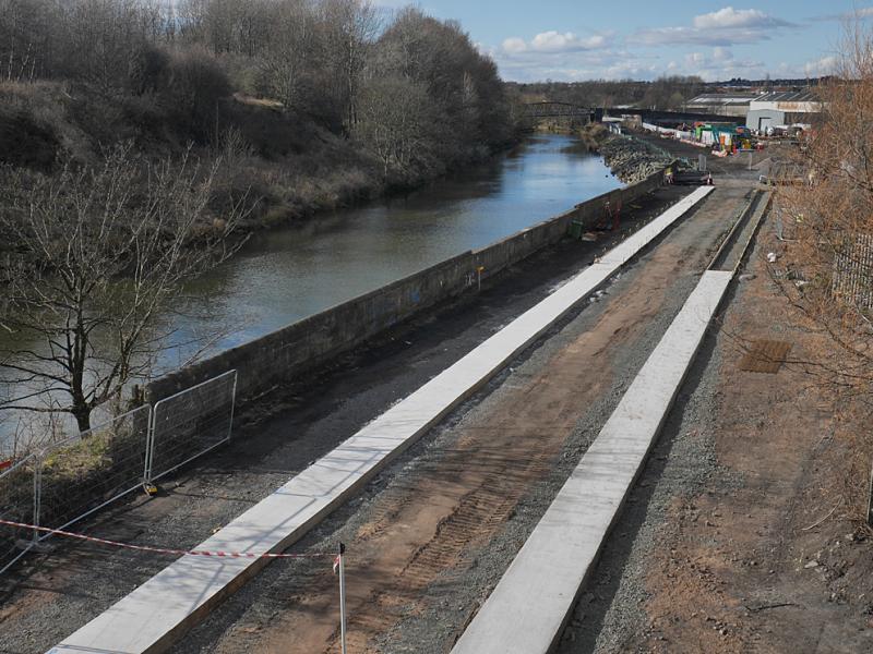 Levenmouth platform: The new Levenmouth platform under construction. 10 March. Photo of Levenmouth platform