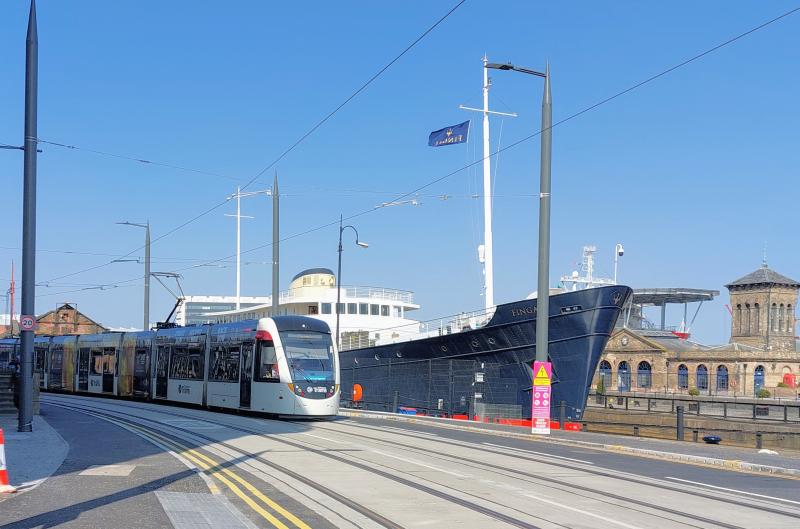 Trial Running.2: 267 on Ocean Drive approaching Port of Leith stop.
21.04.2023 Photo of Trial Running.2