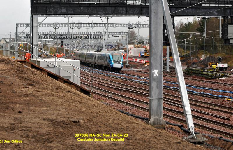 397006 MA-GC at Carstairs N Junction: 1st day of redeveloped Carstairs Junction Photo of 397006 MA-GC at Carstairs N Junction