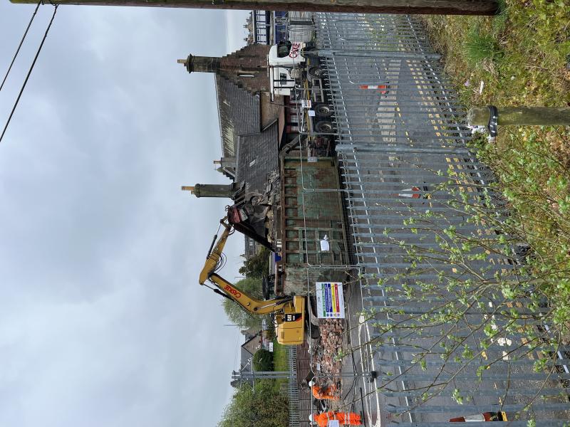 Station house Larbert demolition: Photo of Station house Larbert demolition