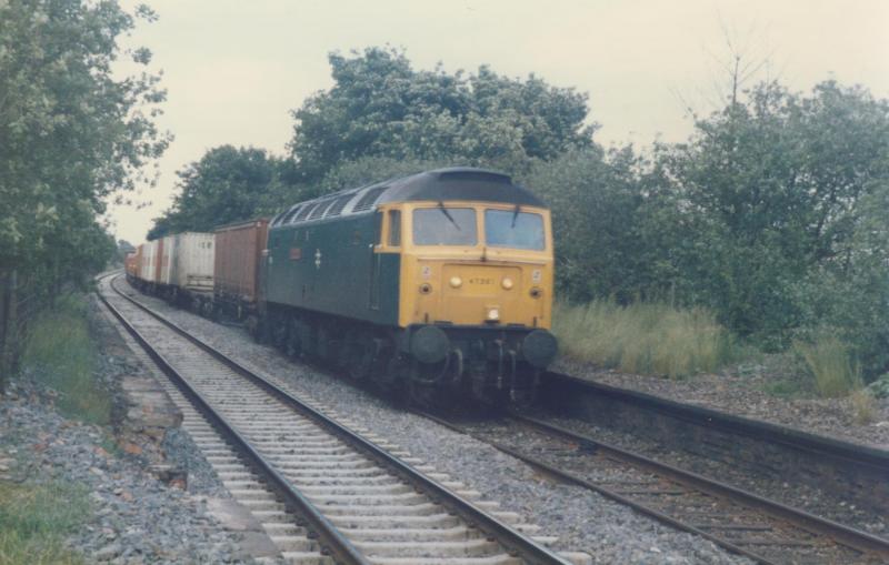47361 on the Rutherglen & Coatbridge: 47361 passing through what is now Mt.Vernon station on the Rutherglen & Coatbridge line (25.06.85). Photo of 47361 on the Rutherglen & Coatbridge