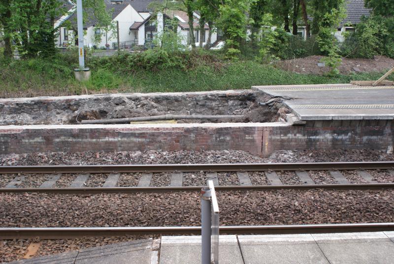 Photo of Sawcut done for Dunblane Island Platform south end cut back