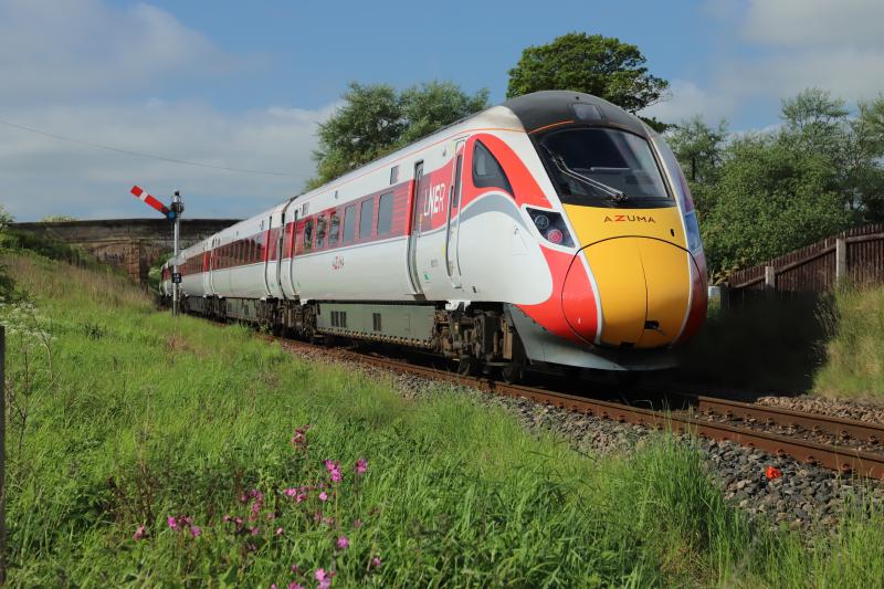800 101 at Leuchars.: 800 101 departs Leuchars on 1E11 0752 Aberdeen to London King's Cross. 30th May 2023. Photo of 800 101 at Leuchars.