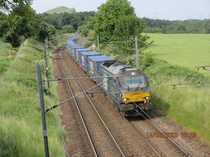 4E65 : 68001 east of Kirknewton Sun 17 /June 2023 Photo of 4E65