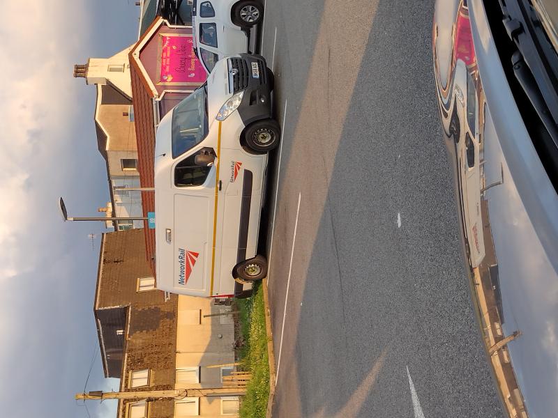 A Network Rail can, but where?: I spotted this Network Rail van in a car park - somewhere where it may be surprising to see one. Any ideas where? :-) Photo of A Network Rail can, but where?