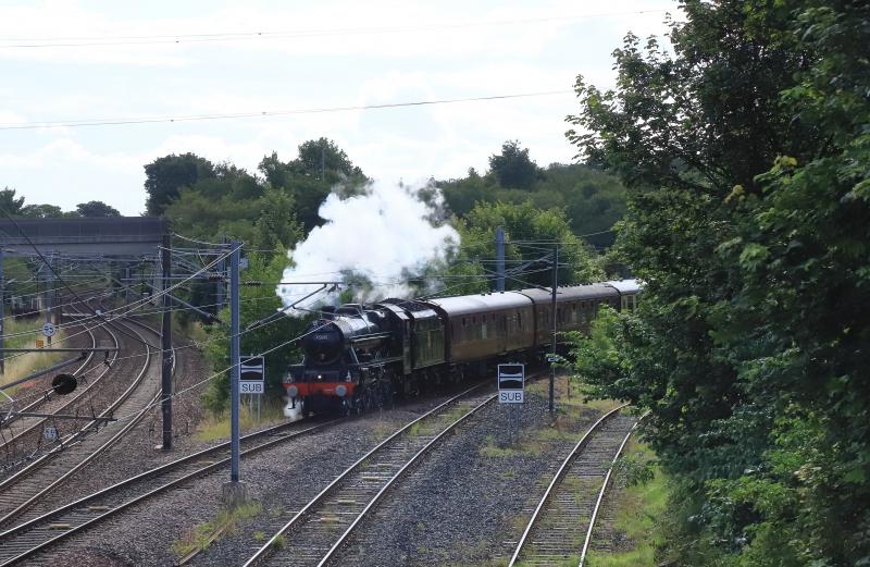 5Z50: 45690 Leander with 47804 rear on 5Z50 08.17 Joppa Straight to Edinburgh at Portobello Jct on 29/07/2023 Photo of 5Z50